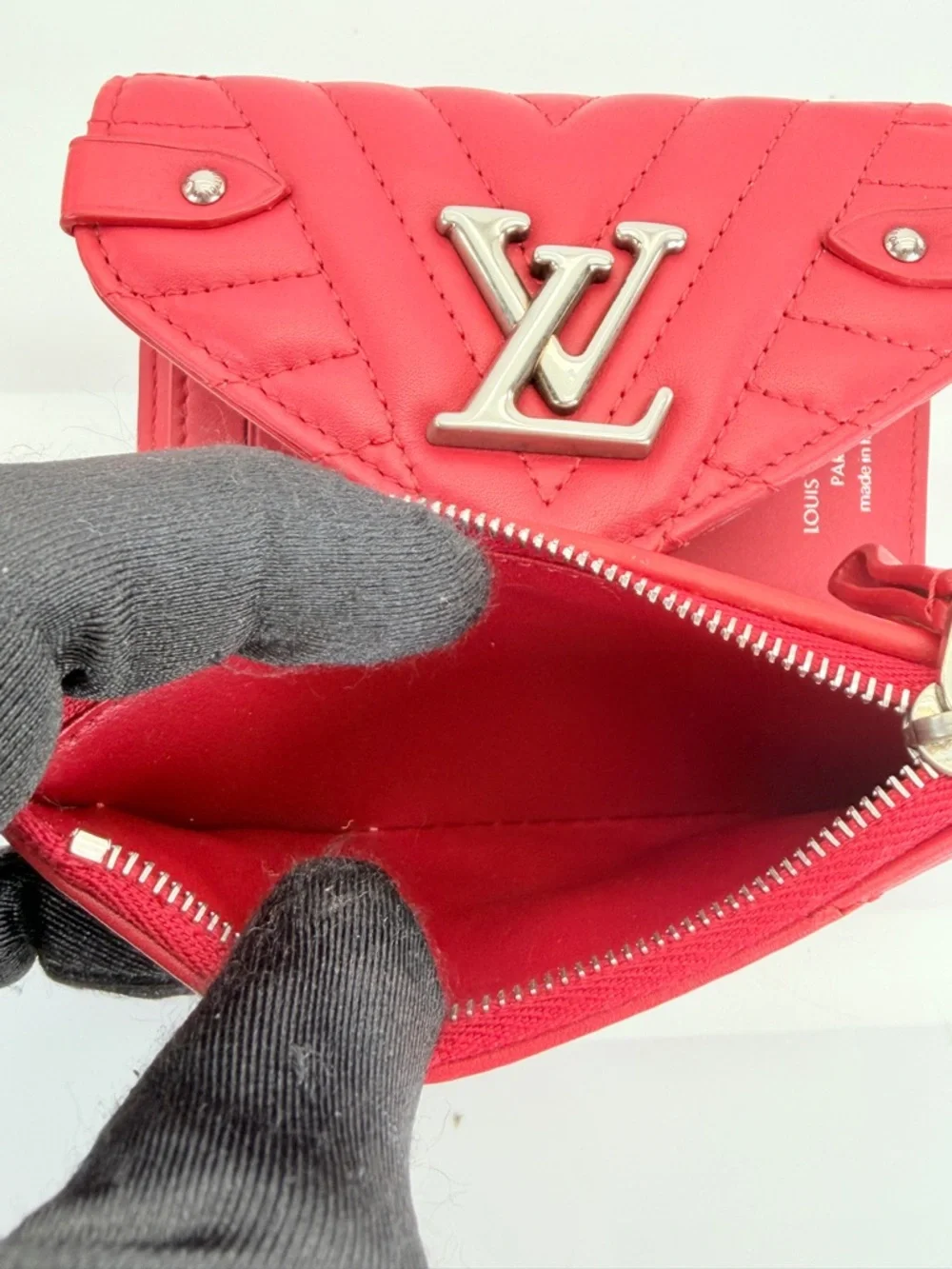 Louis Vuitton New Wave Red Quilted Leather Compact Wallet